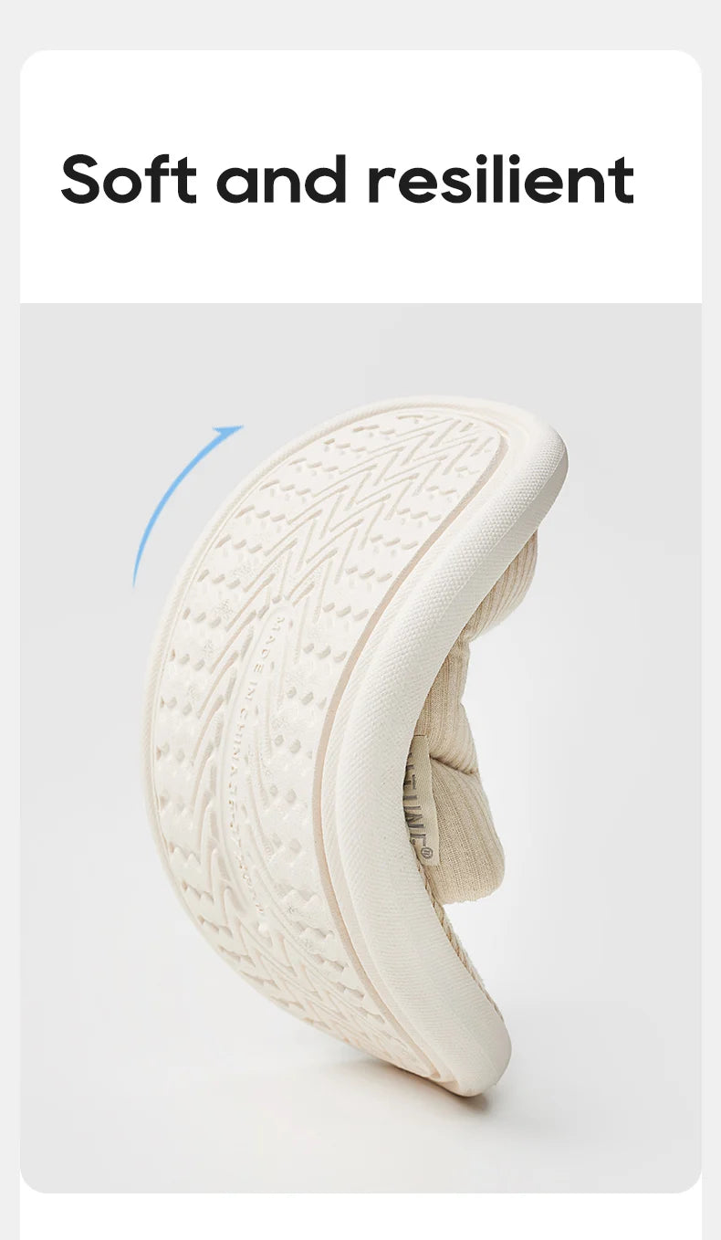 UTUNE All-Season Breathable Cotton Slippers|Minimalist Design Antibacterial and Odor-Resistant Interior|Unisex Home Slippers