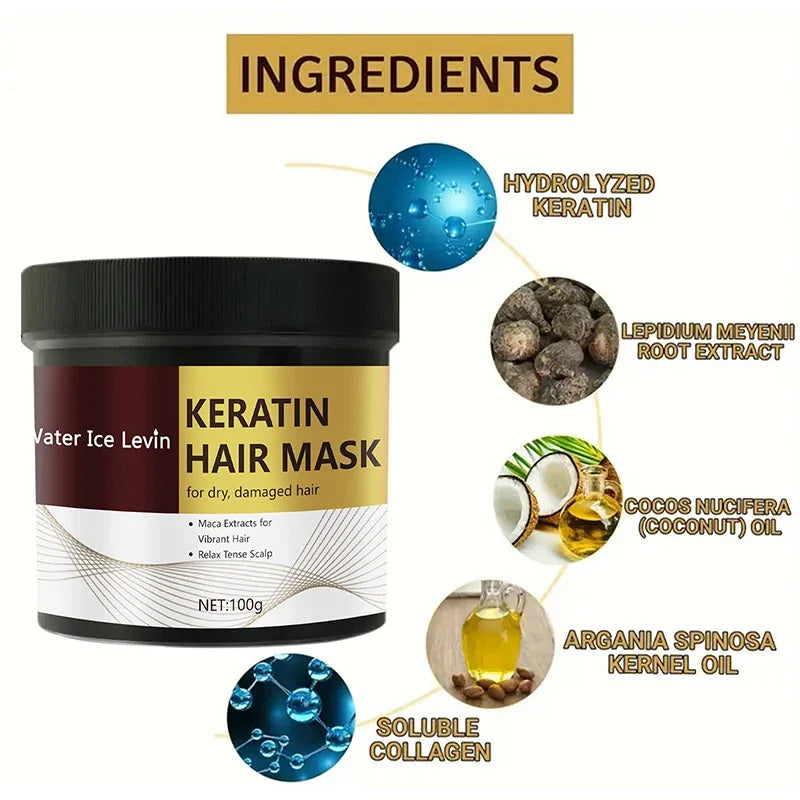 5 Seconds Fast Repair Damaged Frizzy Hair Mask Magical Keratin Deep Moisturizing Soft Smooth Shiny Straightening Hair Care New