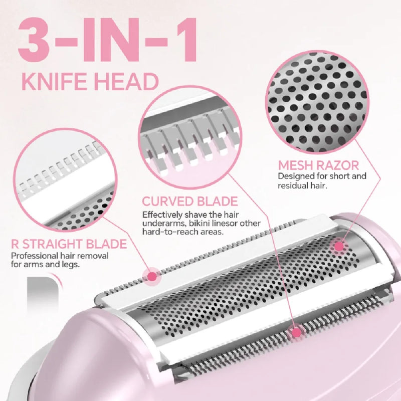 Women Electric Epilator Shaver Bikini Underarm Leg Face Hair Removal Trimmer Body Depilador Safe Shaving Machine Hair Removal