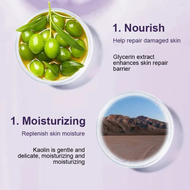 Green Tea Solid Cleansing Mask Blackhead Removal Dispel Acne Blemish Deep Pore Cleansing Moisturizing Suitable for All Skin Type
