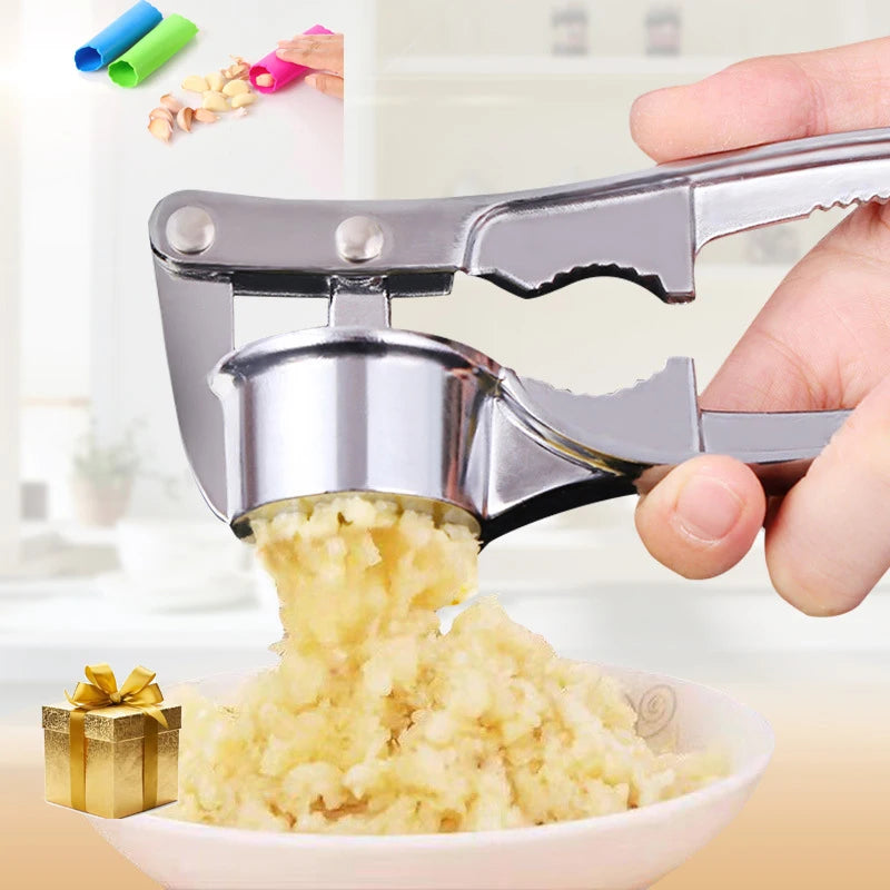 Stainless Steel Multifunction Garlic Press Crusher Kitchen Cooking Ginger Squeezer Masher Handheld Ginger Mincer Tools Garlic