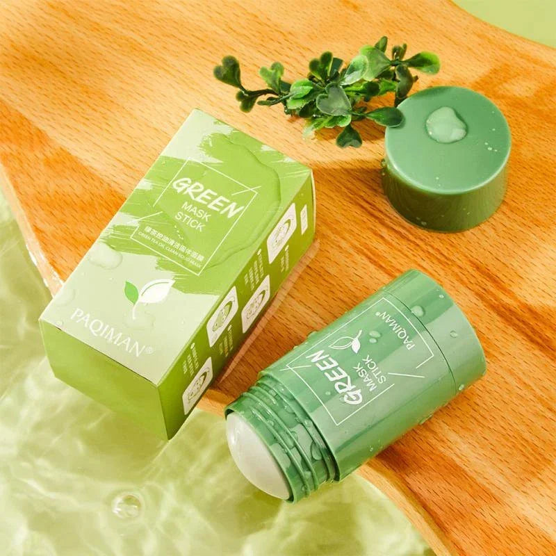 Green Tea Solid Cleansing Mask Blackhead Removal Dispel Acne Blemish Deep Pore Cleansing Moisturizing Suitable for All Skin Type